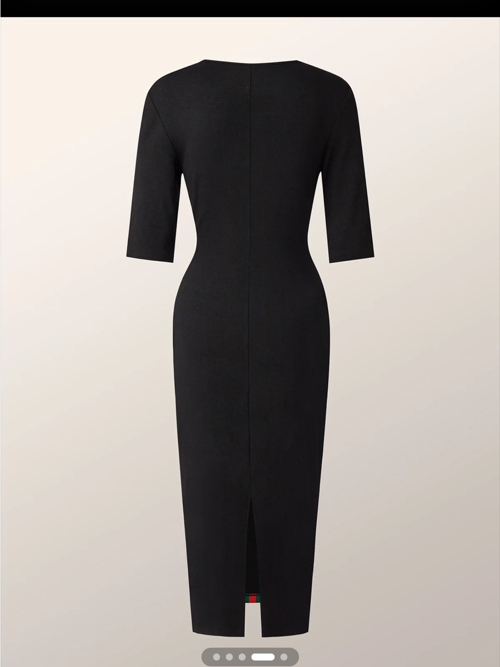 STYLEWE Black Dress with Green and Red Center Stripe Runs big - Picture 3 of 6